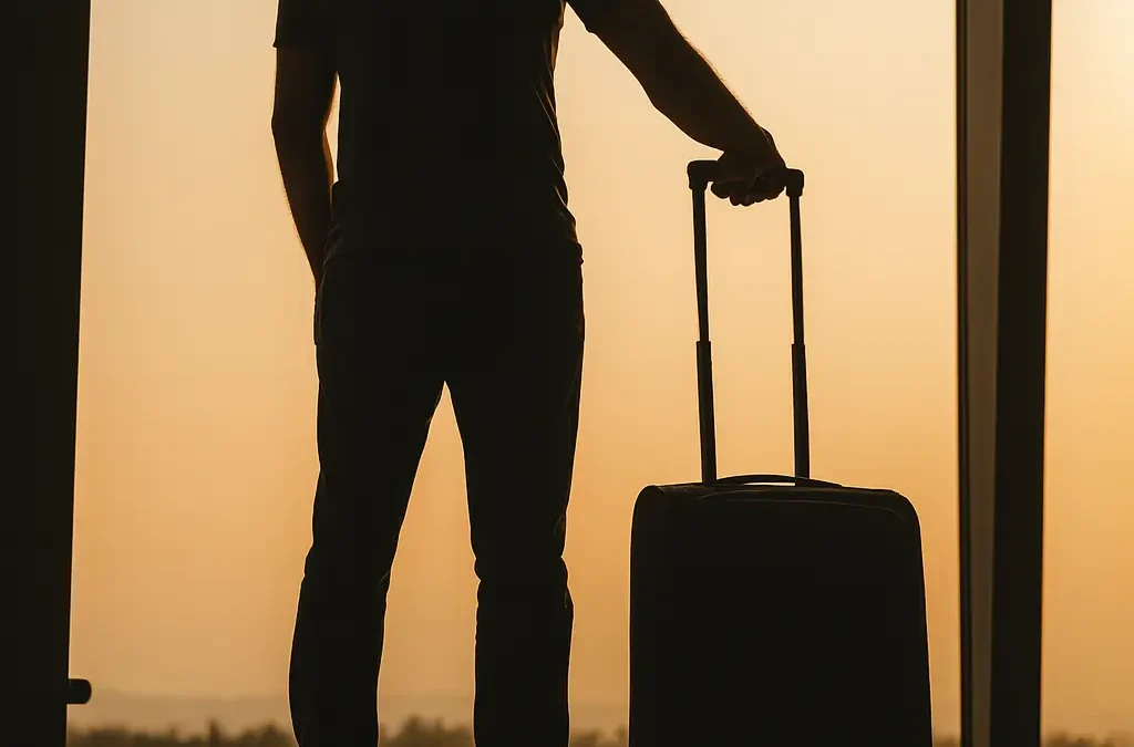 Inmigrante en el aeropuerto sufriendo el sindrome de ulisies