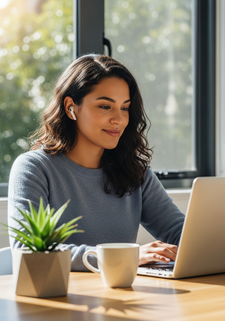 Profesional trabajando en traducciones